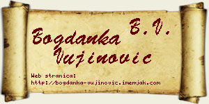 Bogdanka Vujinović vizit kartica